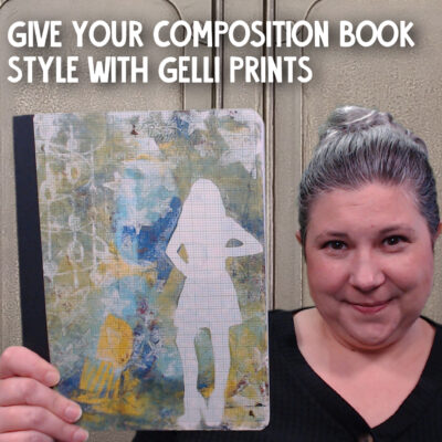Give Your Composition Book Style with Gelli Prints